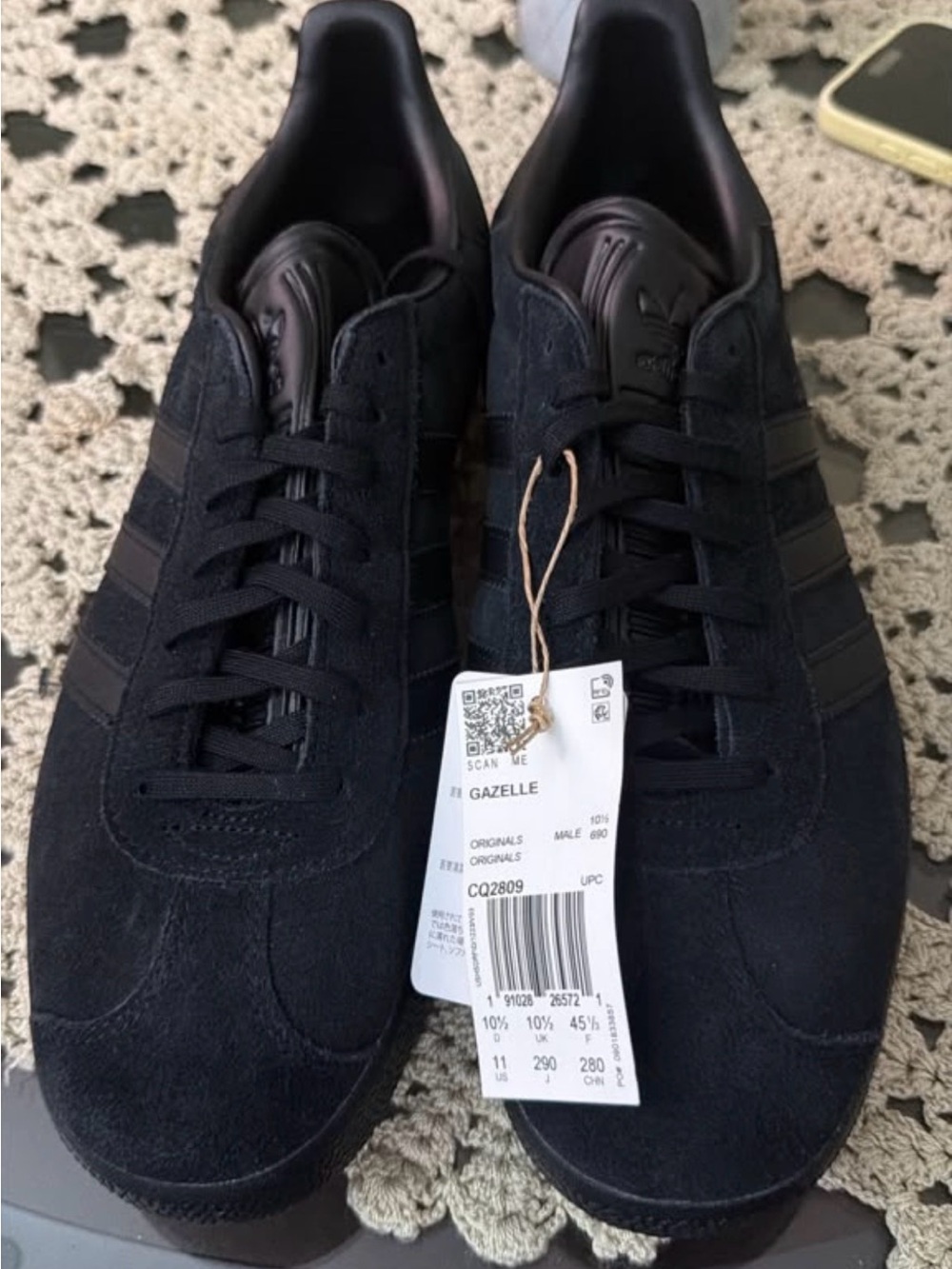 adidas Gazelle Sneakers in Black Suede